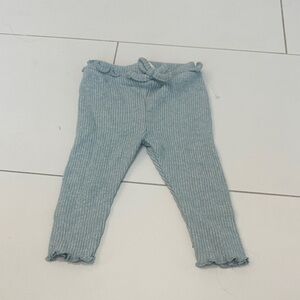 Zara Kids Ribbed Leggings - Light blue 6/9m